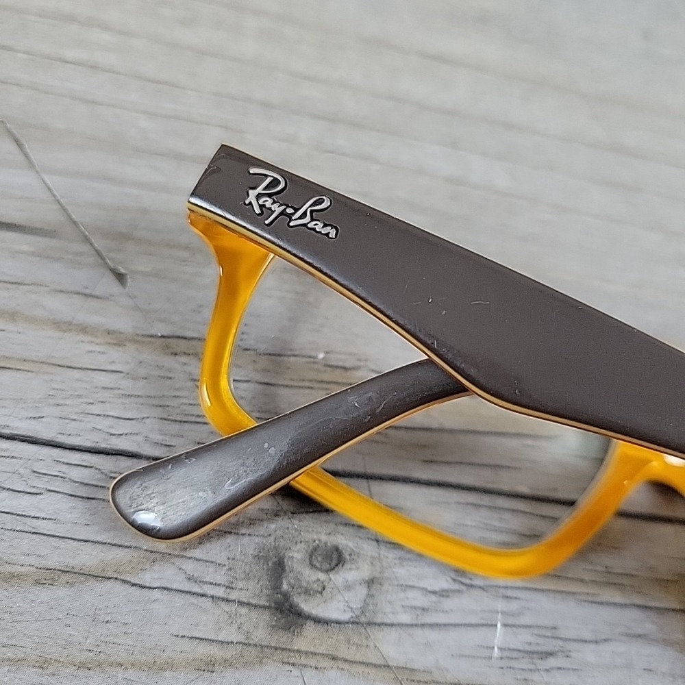 Ray-Ban Jr RB‎ 1530 3588 Brown Orange Rectangle Eyeglasses Frames 48-16 130 - Picture 9 of 11